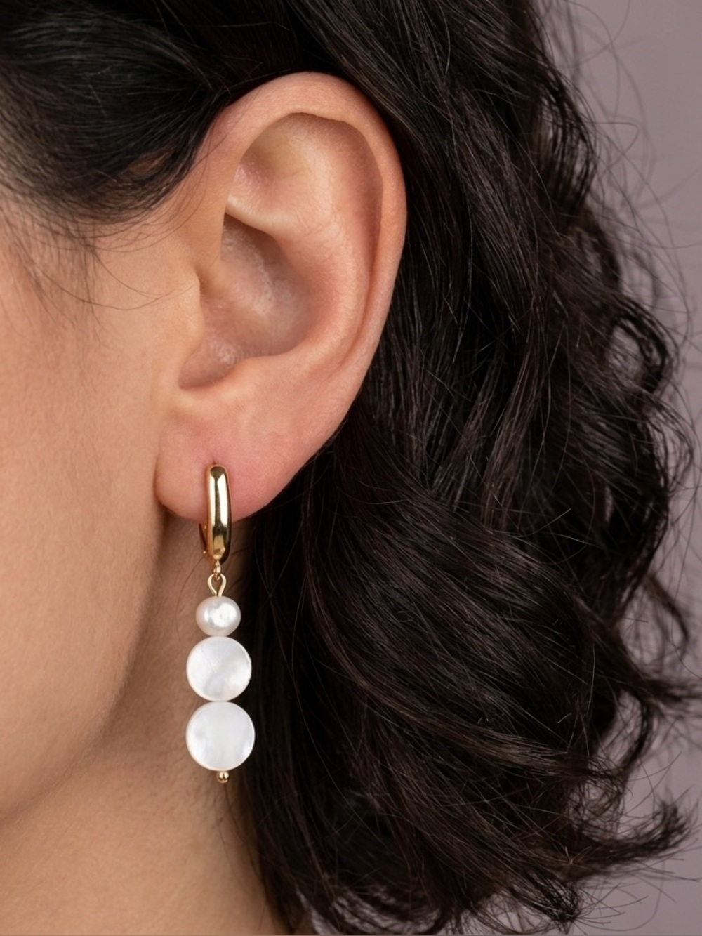 LONG Drop Pearl Earrings